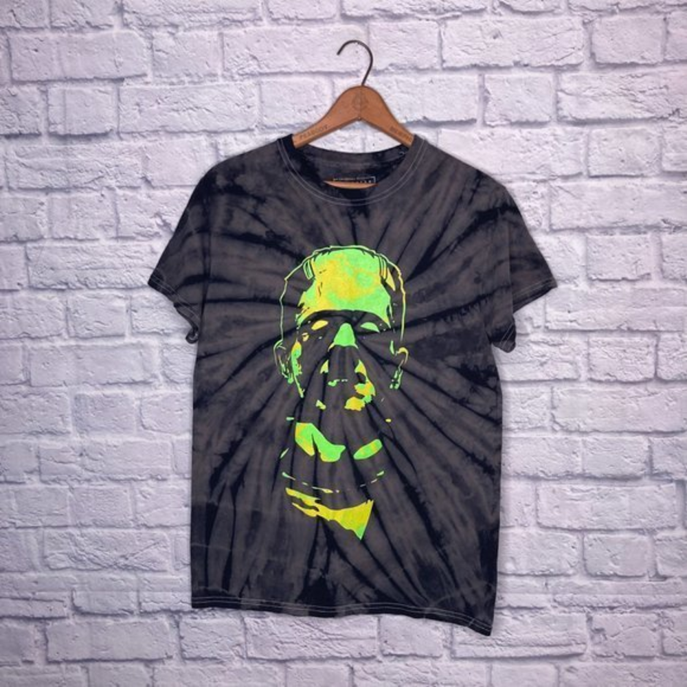 Rock Rebel Men's Small S Universal Studios Monsters Frankenstein Tie Dye T-Shirt - Picture 2 of 4